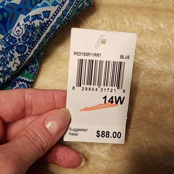 NWT Rabbit Rabbit Rabbit Sleeveless Summer Paisley Plus Size Dress - Picture 6 of 8